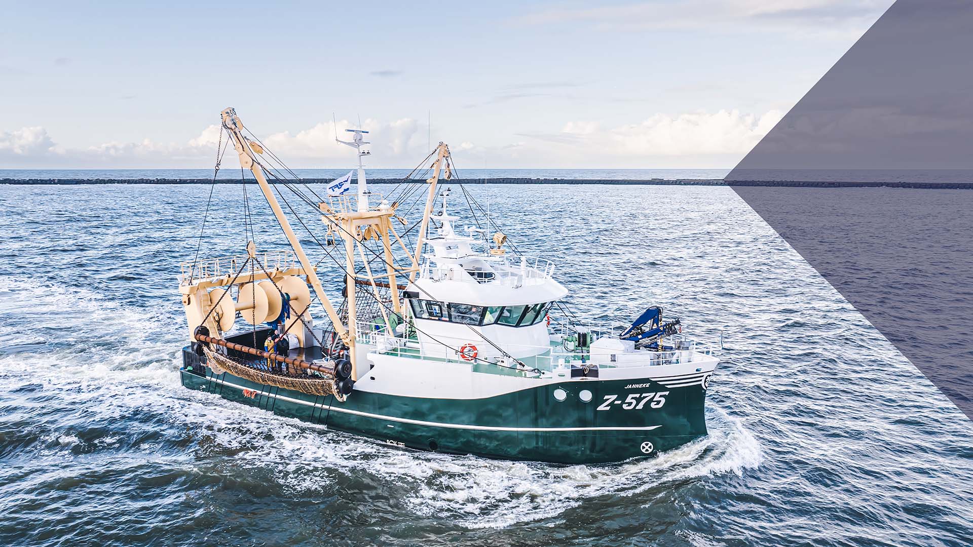 Marimecs designs innovative Multipurpose Fishing Vessel Z-575 Janneke for Werft Shipbuilding